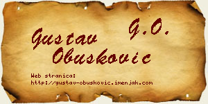 Gustav Obušković vizit kartica